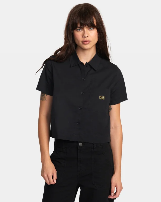 Dayshift Short Sleeve Shirt - RVCA Black Style Beyond Borders