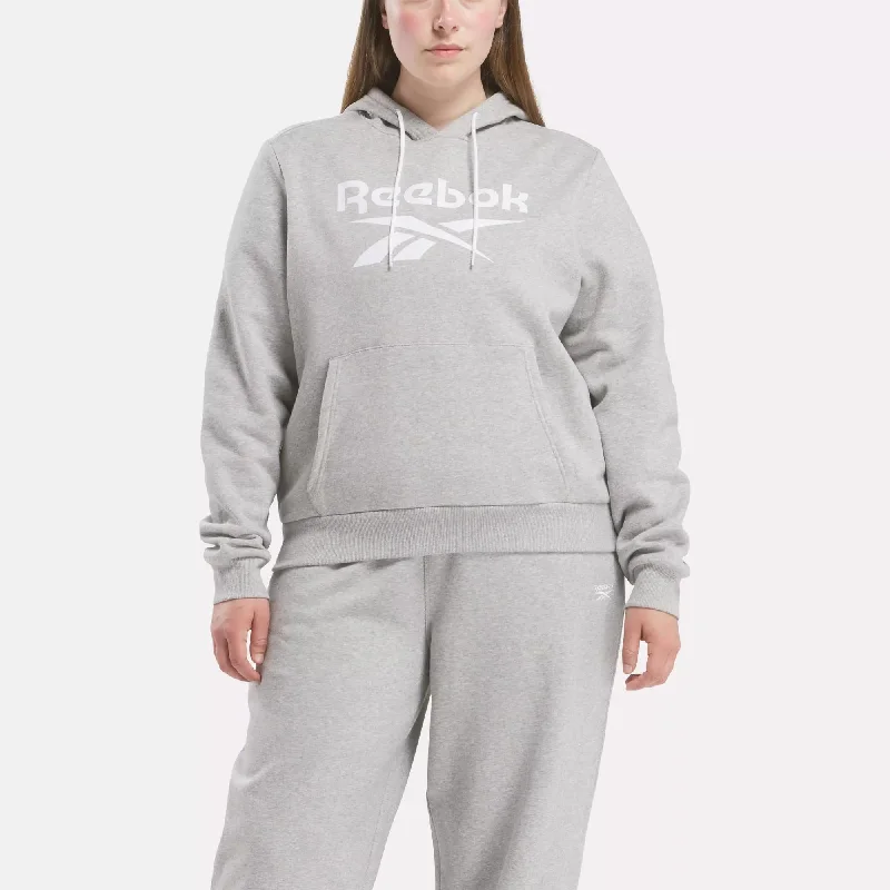 Reebok Identity Big Logo Fleece Hoodie (Plus Size) Premium Fashion