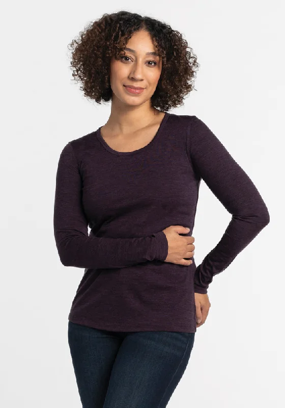 Remi Long Sleeve T-Shirt - Deep Plum Wardrobe Refresh