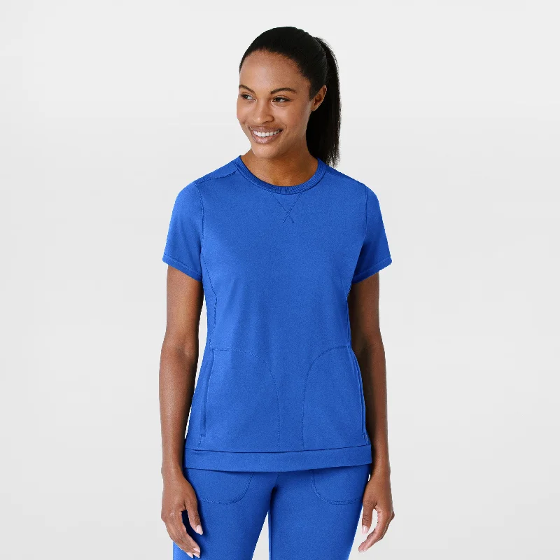 RENEW Knit Women's Flex-n-Reach Crew Neck Scrub Top - Royal Special Occasion Wear