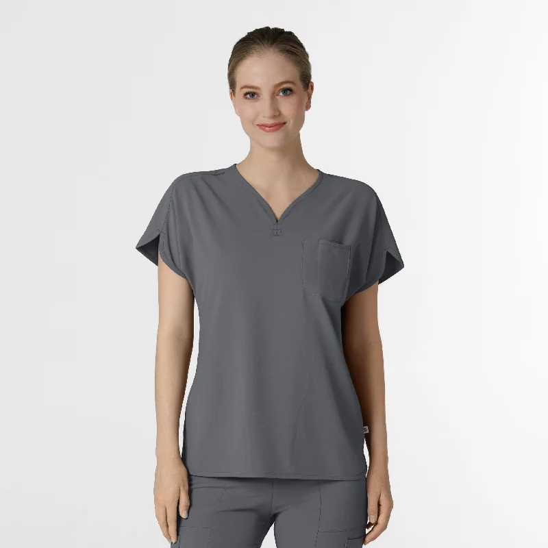 RENEW Women's Dolman Scrub Top - Pewter Stylish Basics