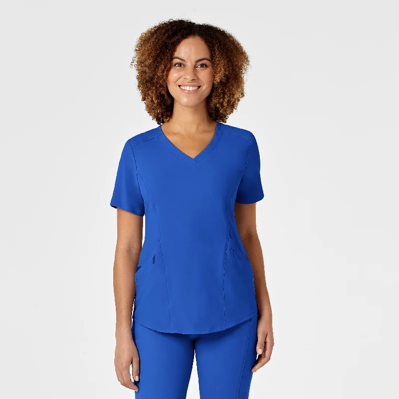 RENEW Women's V-Neck Scrub Top - Royal Sophisticated Outfits