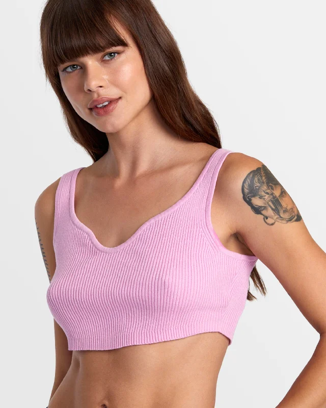 Selects Roundabout Sweater Tank V-Neck Sweater - Pastel Lavender Effortless Style, Endless Impact