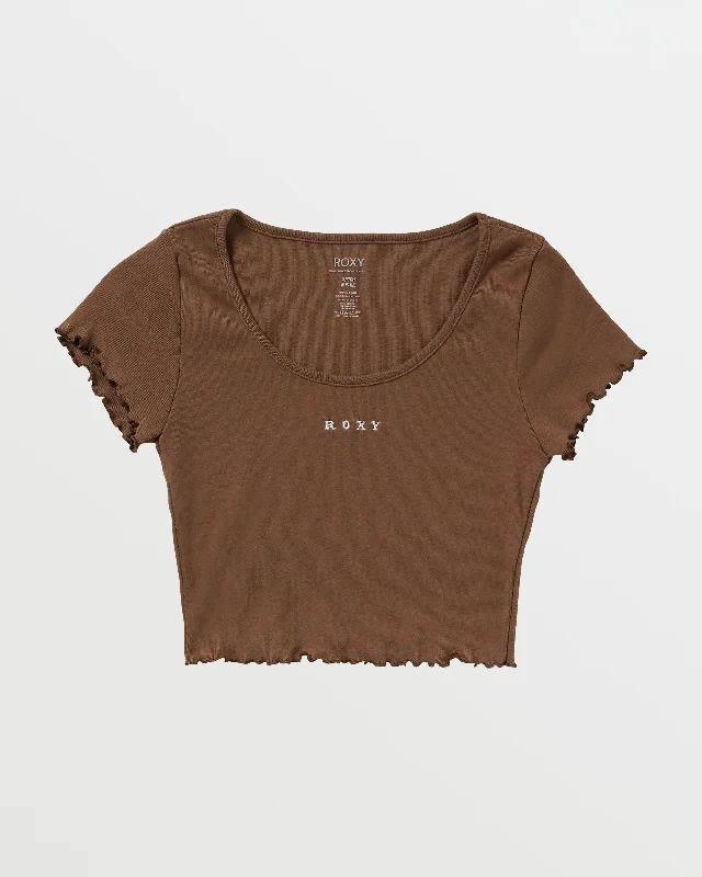 Roxify Scoop Neck T-Shirt - Root Beer Fresh Styles, Fresh Deals