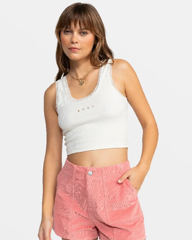 Roxy Lace Tank Top - Egret Unbeatable Prices