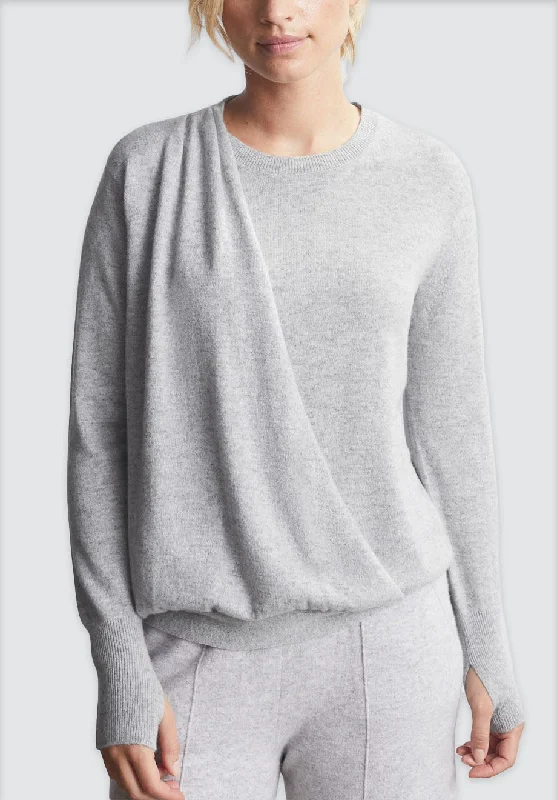 Ruched Cashmere Sweatshirt | Foggy Celebrate With Big Savings