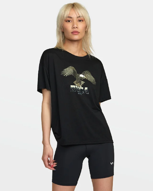 RVCA Eagle Technical Oversized Tee - Black Vintage Elegance