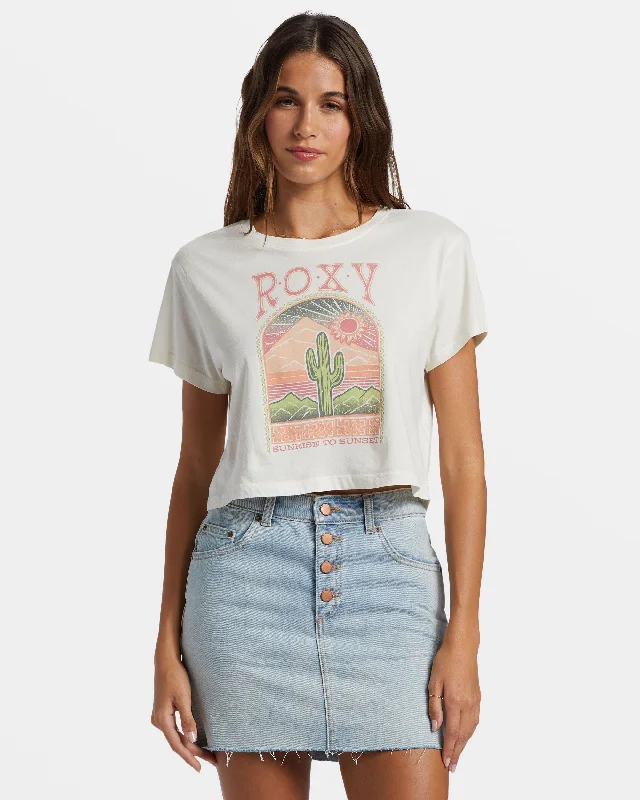 Saguaro Cropped T-Shirt - Egret Clearance Sale, All Cheap