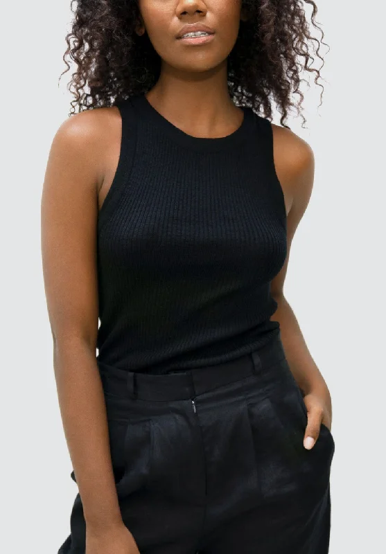 Sao Paulo GRU - Racer Knitted Top | Licorice Final Sale