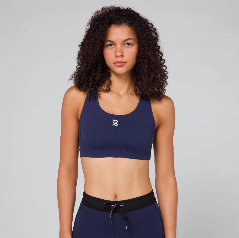 Stamina™ Scoop Neck Run Bra - NY Navy Effortless Sophistication