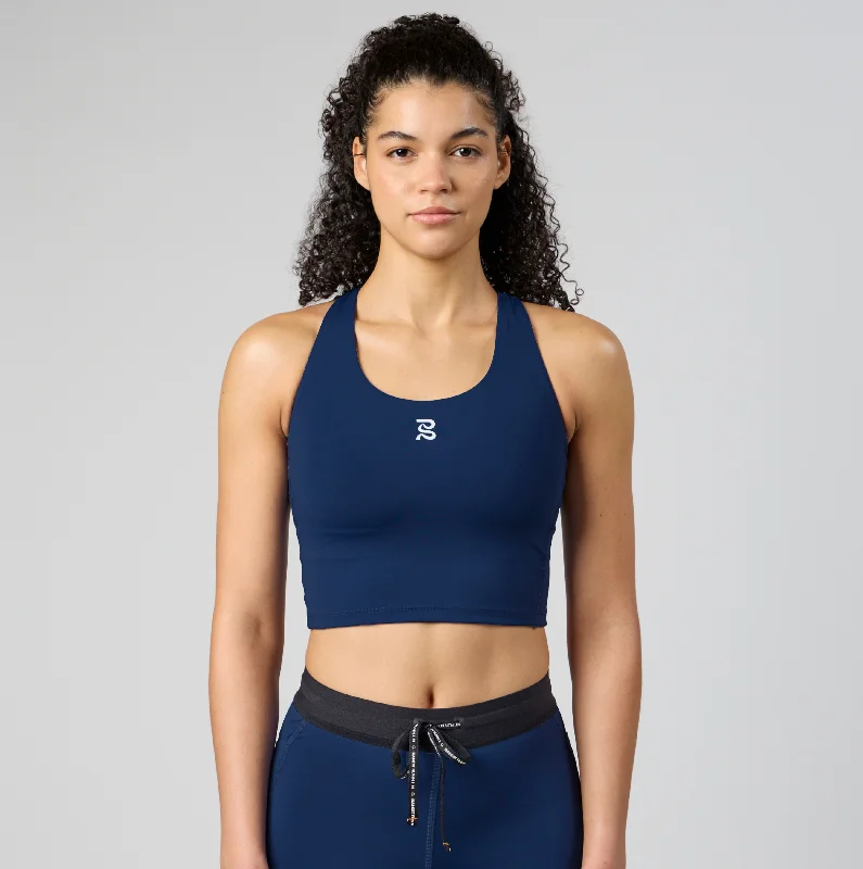 Stamina™ Scoop Neck Race Crop - NY Navy Limited Time Deal