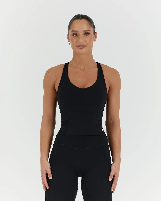 SCULPT RACER TOP - BLACK Save On Classic Elegant Styles