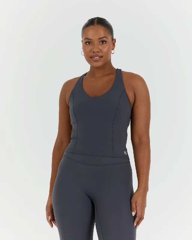 SCULPT RACER TOP - EBONY End Of Month Blowout