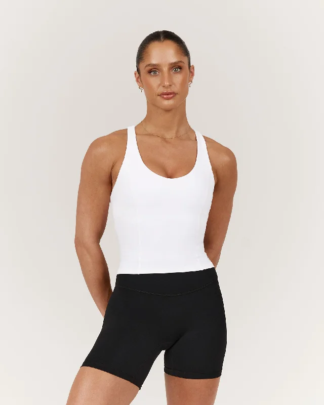 SCULPT RACER TOP - WHITE Flash Sale