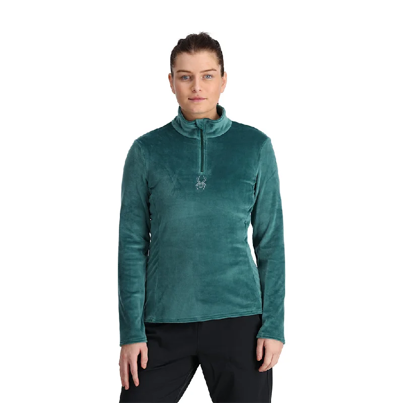 Womens Shimmer Bug Half Zip - Cypress Green Gorgeous Glamour Collection