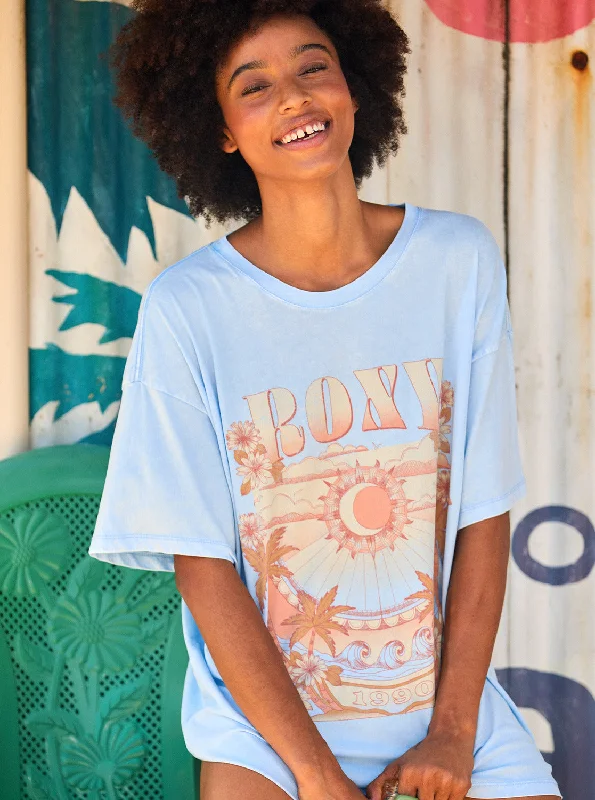 Star Chart Oversized Boyfriend T-Shirt - Bel Air Blue Chic & Cozy Apparel