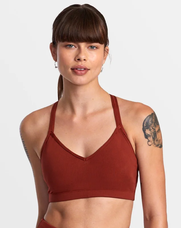 Strapped Sports Bra - Red Brick Exclusive Sale