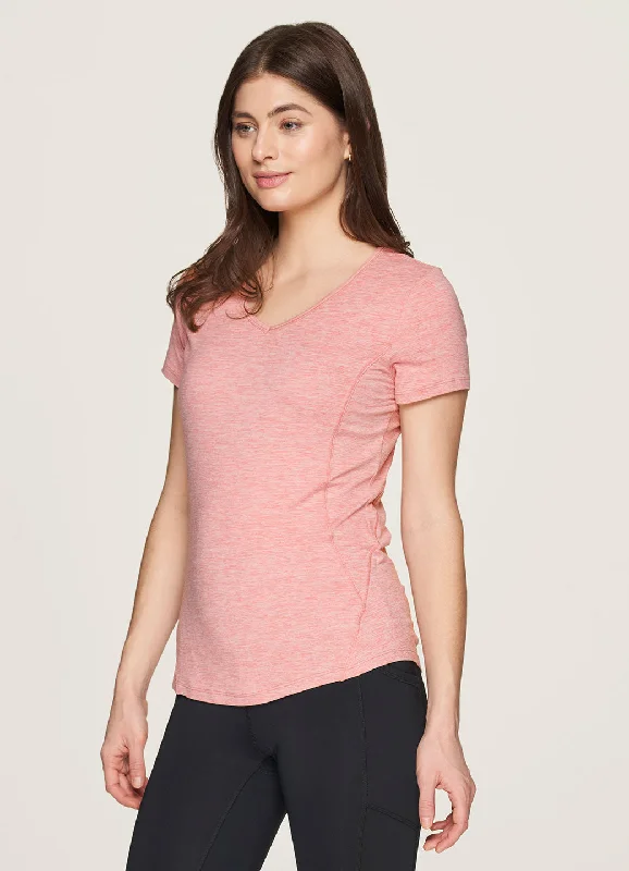 Stratus Super Soft Heathered V-Neck Tee Classic Women's Fashion