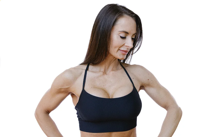 String-Back Ribbed Sports Bra Forward Trendsetter