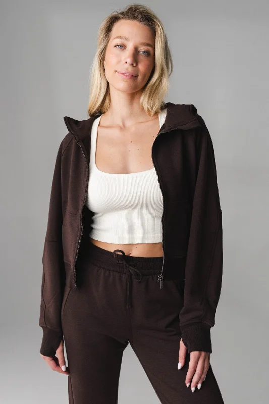 Vitality Studio Zip - Espresso Marl High End Women's Wear