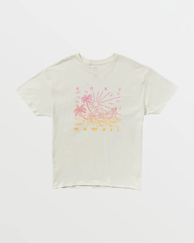 Sunny Days Hawaii Boyfriend T-Shirt - Egret Flash Sale