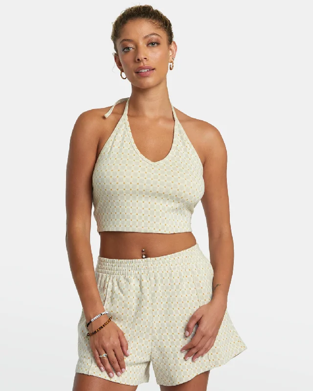 Sunrise Halter Top - Cloud Feminine Grace