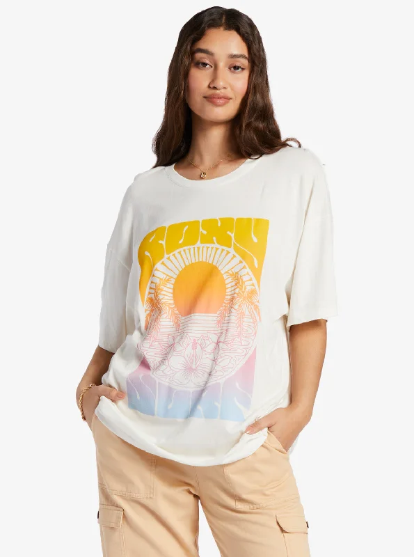 Sunrise Tropics T-Shirt - Snow White Style Versatile Women's Collection