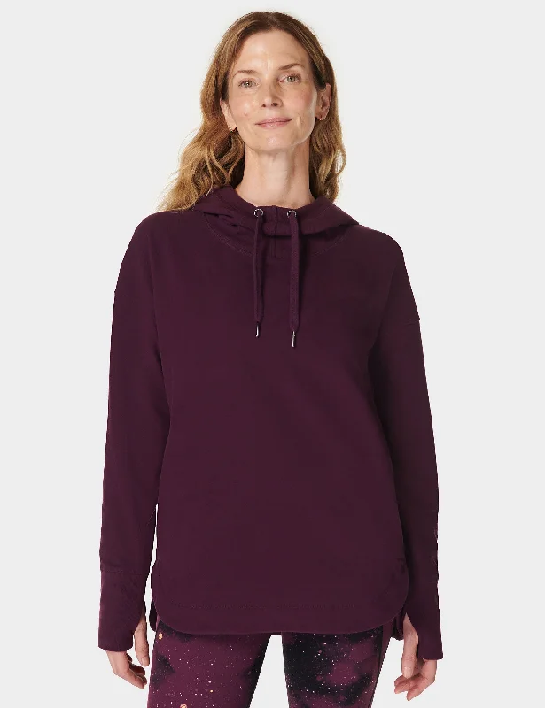 Escape Luxe Fleece Hoody - Midnight Cherry Purple Playful Elegance