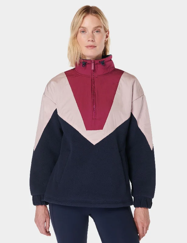 Orbit Fleece Half Zip - Navy Blue Colour Block Chic & Cozy Collection