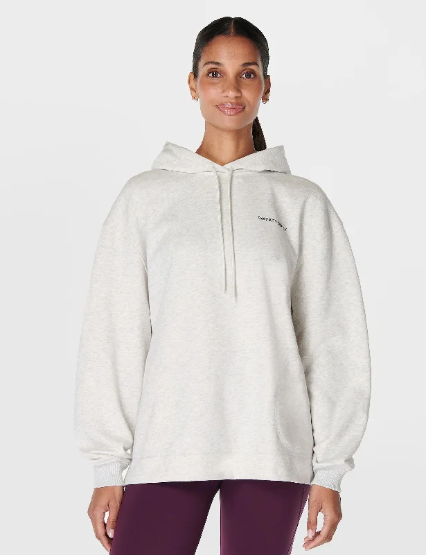 Revive Longline Hoody - Ice Grey Marl Urban Sophistication