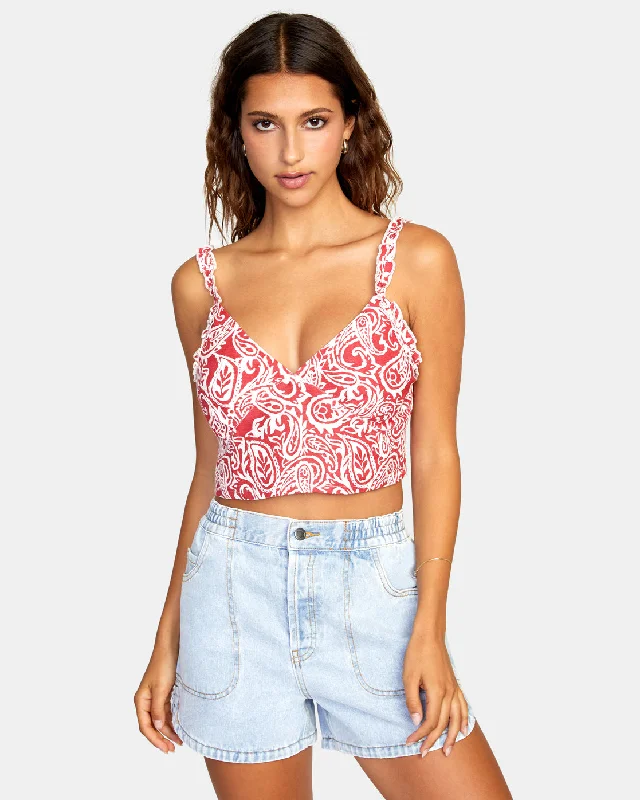 Sweetheart Cropped Tank Top - Red Earth Limited Styles