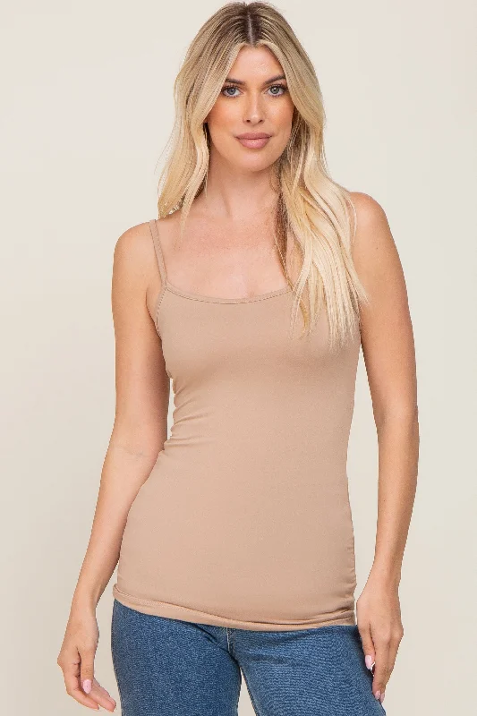 Taupe Soft Basic Cami Stylish Statements