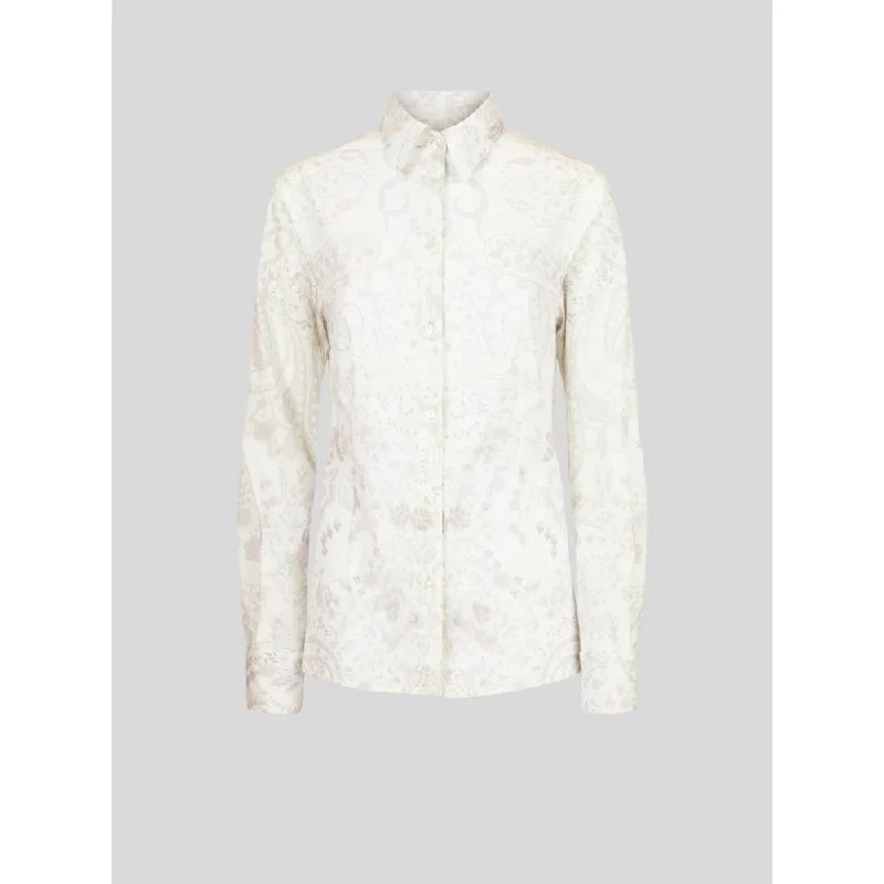 Ton-sur-ton Paisley Shirt Elegant Attire For The Modern Lady