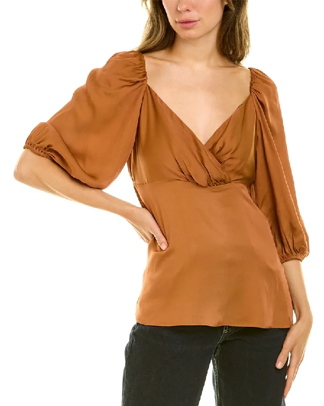 Trina Turk Impressives Silk-Blend Top Chic Style