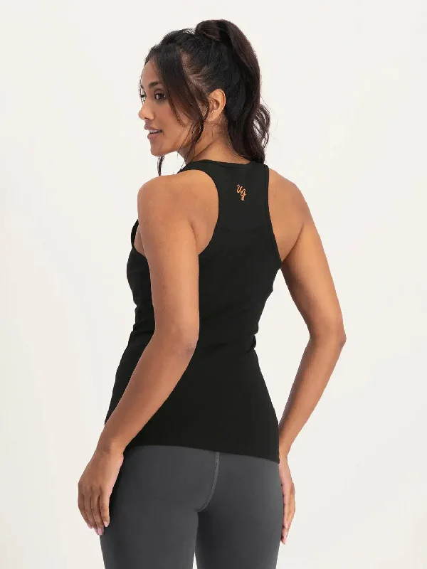 Urban Goddess OM Core Yoga Tank - Onyx Black Valentine's Special