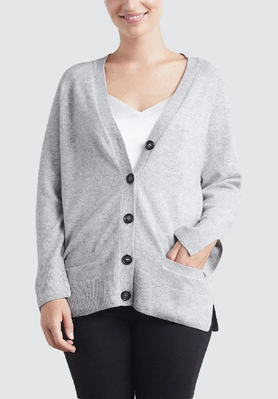 V Neck Cashmere Cardigan | Foggy Designer Wear On Sale