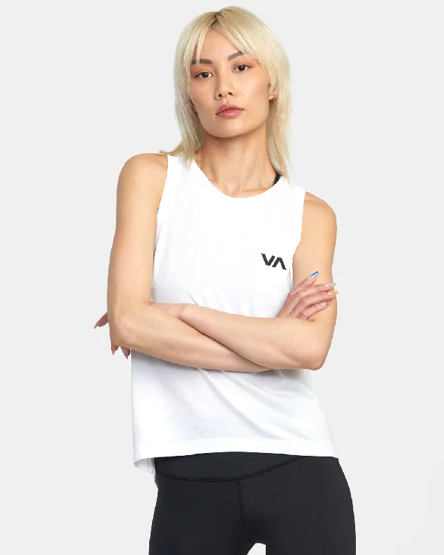 VA Muscle Workout Tank Top - White 2 Elegant Details