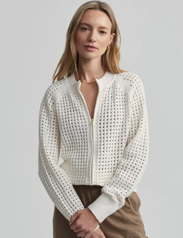 Marta Boucle Knit Jacket - Coconut Milk Effortless Comfort