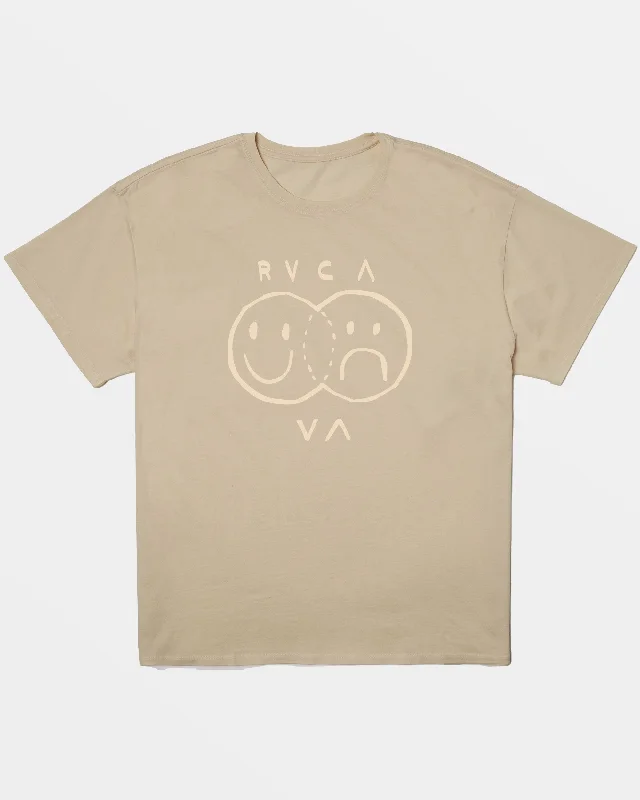 Venn Diagram Oversized Tee - Dark Khaki Bid Farewell To The Old Season