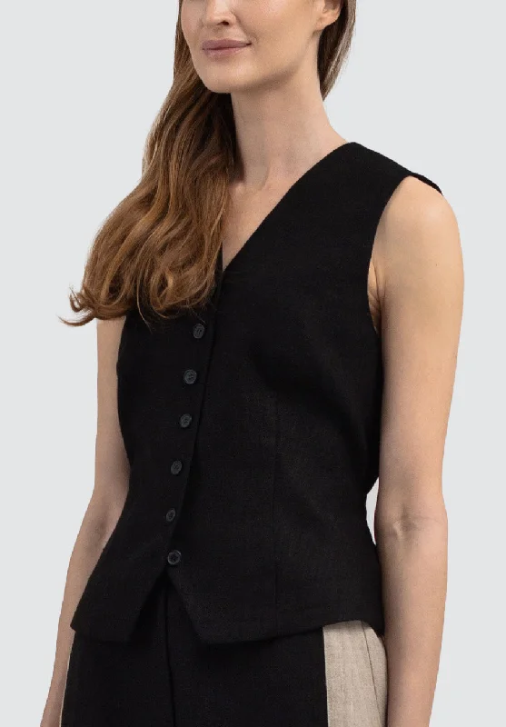 Vest Celia | Black Exquisite Women's Wear Sale