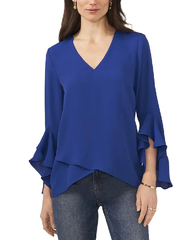 Vince Camuto Flutter Sleeve Tunic Elegant Style