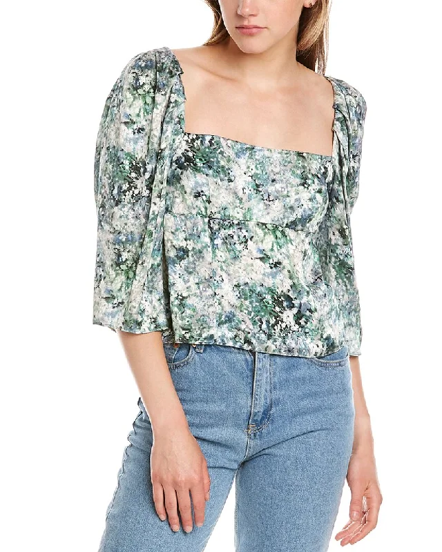 Vince Painted Floral Top Limited Time Deal