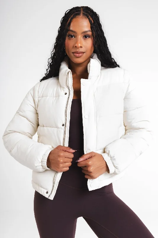 Vitality Convertible Puffer - Oat Eclectic Style Wardrobe