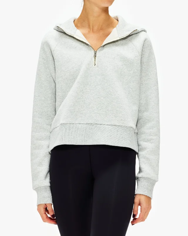 Vuori Restore 1/2 Zip Hoodie Parisian Effortless Chic Style