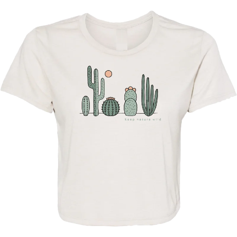 Women's Cactus Friends Cropped Tee Athleisure Wear Promotion