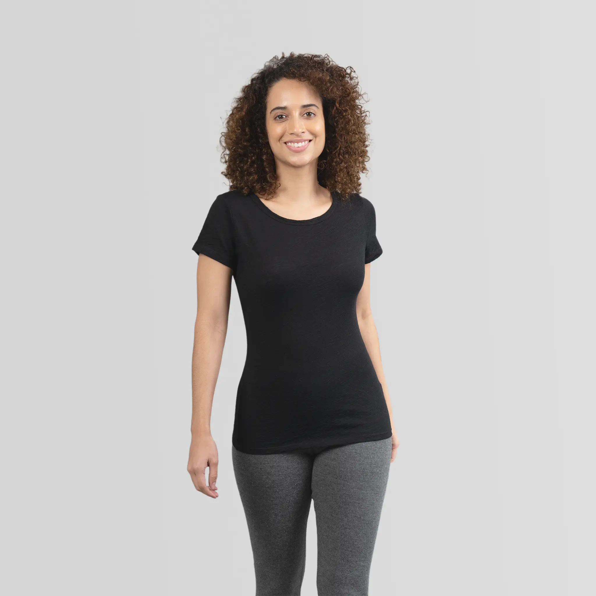 Women's Alpaca Wool T-Shirt: 160 Ultralight Crew Neck All Season Fashion Collection