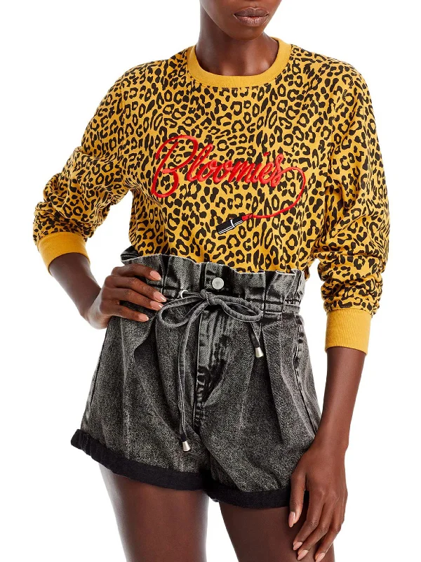 Womens Animal Print Cozy Sweatshirt Trendy Threads