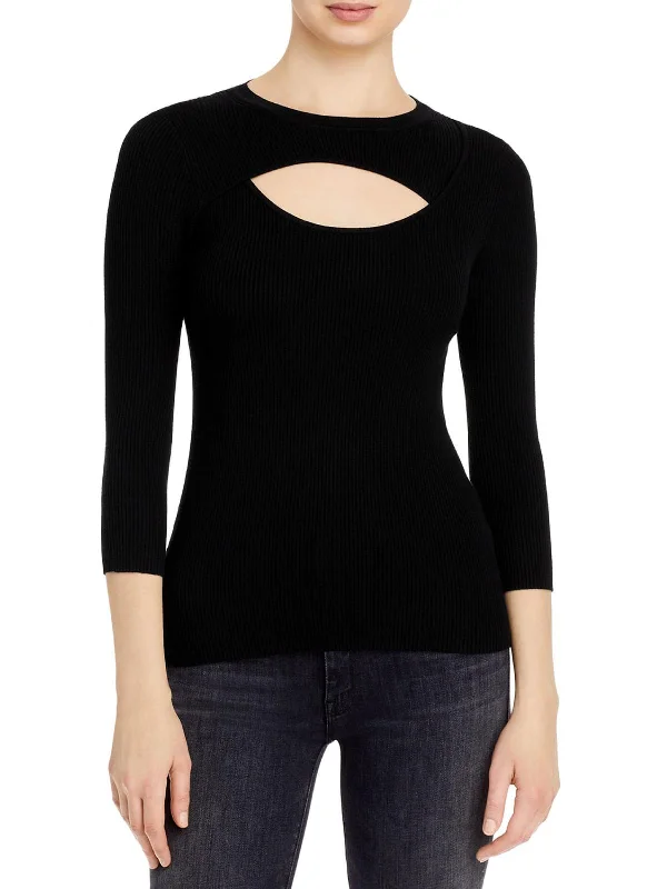 Womens Cut Out Crewneck Pullover Top Elevate Your Wardrobe