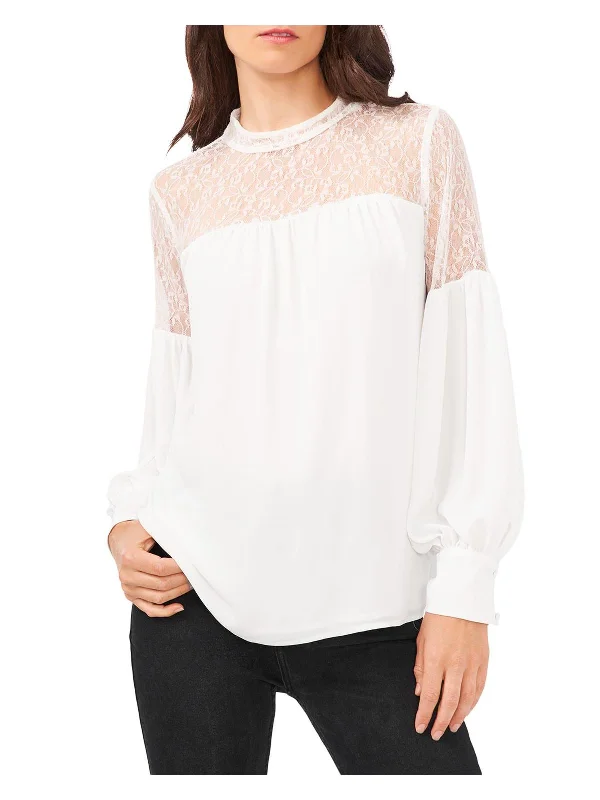 Womens Lace Dressy Blouse Romantic Date - Night Ensemble