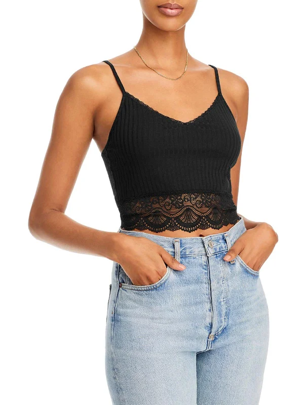 Womens Lace Trim Shell Cami Seize Bargains